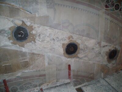 Volta in muratura durante intervento di consolidamento